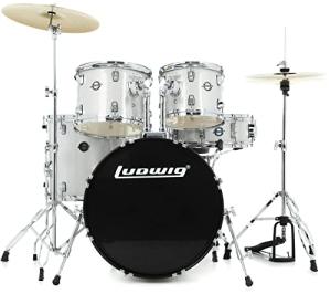 Ludwig Accent Complete Drum Set - Silver Sparkle