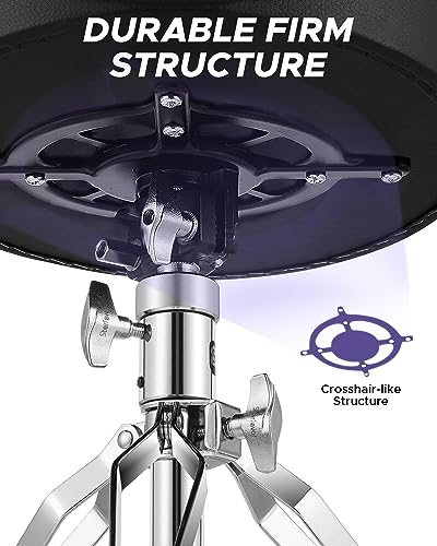 Starfavor Drum Throne with Adjustable Height and Padded Seat