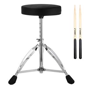 Adjustable Drum Throne with Sticks for Beginner Drummers