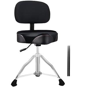 Drum Throne Chair with Backrest & 5A Sticks