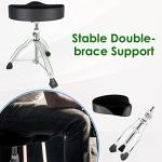 EASTROCK Drum Throne - Adjustable, Padded Motorcycle Style