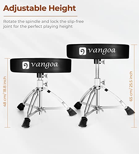 Vangoa Drum Thrones with Adjustable Height & Drumsticks