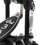 DW 3000 Series Drum Pedals, Black/Silver, Single
