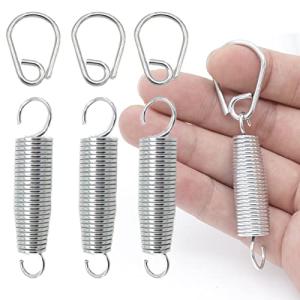 Joyangy 4pcs Metal Bass Drum Pedal Spring, Standard Replacement Kick Pedal Springs, Bass Drum Beater Spring, Galvanized Finish Kick Drum Pedal Spring, Percussion Instrument Hardware Parts