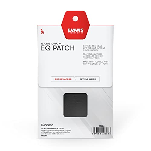 Evans EQ Double Pedal Patch, Black Nylon,EQPB2