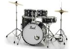 Pearl Roadshow 5-Piece Drum Set with Cymbals, Jet Black