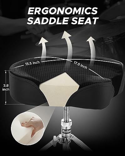 Starfavor Drum Throne - Adjustable Height, Padded Seat