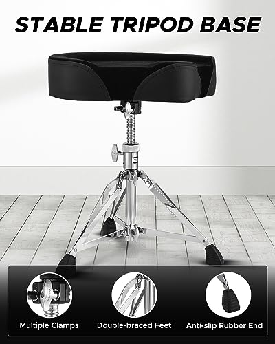 Starfavor Drum Throne - Adjustable Height, Padded Seat