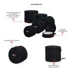 Gator Cases 5-Piece Drum Bag Set with Kick, Toms, and Snare