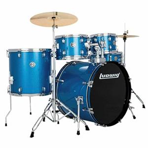 Ludwig Accent Drive Blue 5-Piece Drum Set Bundle