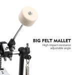 Double Chain Bass Drum Pedal with Beater & Key