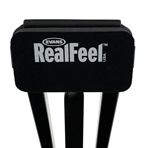 Evans RealFeel Folding Bass Pedal Practice Pad - Kick Drum Practice Pad - Fits Single and Double Pedals - Realistic Rebound