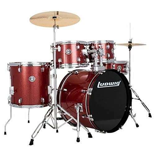 Ludwig Accent 5-Piece Drum Set - Red Sparkle