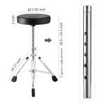 Ganen Foldable Drum Throne - Adjustable Height, Black