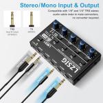 Mini Audio Mixer for Sub-Mixing, 4-Channel with Independent Control