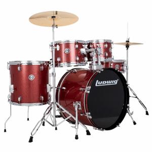 Ludwig Accent 5-Piece Drum Set - Red Sparkle