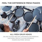 Alesis Turbo Mesh Kit – Electric Drum Set With 100+ Sounds, Quiet Mesh Drum Pads, Drum Sticks, Connection Cables, Drum Lessons
