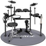 Asmuse ADE-60 Electric Drum Set, Drum Set With 4 Mesh Drum Pads, Switch Pedals, Headphones, Sticks, Electronic Drum Kit for Beginners Adults Kids (Black)