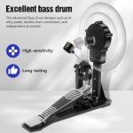 Asmuse ADE-60 Electric Drum Set, Drum Set With 4 Mesh Drum Pads, Switch Pedals, Headphones, Sticks, Electronic Drum Kit for Beginners Adults Kids (Black)