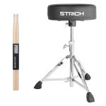 STRICH Adjustable Drum Throne with 5A Drumsticks