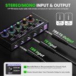 4 Channel Mini Stereo Mixer for Drums & Guitars