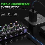 4 Channel Mini Stereo Mixer for Drums & Guitars