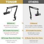 TONOR Dynamic Microphone with Boom Arm Stand - TD510+