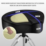 Donner Motorcycle Style Drum Throne, Upgraded Padded Stool