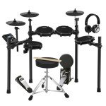 AODSK Electric Drum Set with Mesh Pads and MIDI