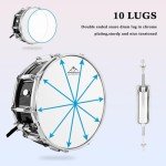 EASTROCK 14x5.5" Snare Drum for Beginners