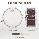 EASTROCK 14" x 6.5" Reddish Brown Snare Drum