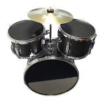 Music Alley Kids 3-Piece Drum Set - Metallic Black