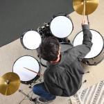 5-Piece Full Size Adult Drum Set - Black