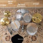 Meinl Cymbals HCS Cymbal Set Box Pack for Drums Hihats, Crash, Plus Free Splash, Sticks, Lessons — Made in Germany — Durable Brass, 2-Year Warranty, Traditional Finish, 13"/14"/10" (HCS1314