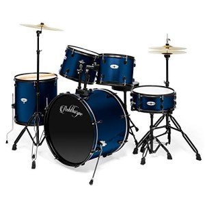 Ashthorpe 5-Piece Full Size Drum Set - Blue