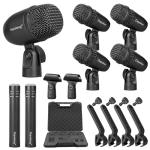 Depusheng 7-Piece Drum Microphone Set for Recording