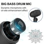 Depusheng 5-Piece Drum Microphone Set with 3 Dynamic Percussion Microphones and 2 Condenser Percussion Microphones, Ideal for Instrument Recording and Music Production