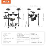 VEVOR Electric Drum Set with 15 Kits & Sounds