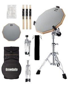 GrowDaily 12" Drum Practice Pad Stand Set