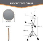 GrowDaily 12" Drum Practice Pad Stand Set