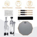 GrowDaily 12" Drum Practice Pad Stand Set