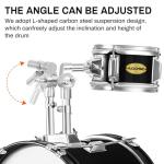 AODSK 5-Piece Kids Drum Set, Black