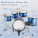 EASTROCK 5-Piece Kids Drum Set in Blue