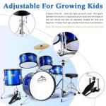 EASTROCK 5-Piece Kids Drum Set in Blue