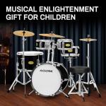 AODSK 5-Piece Kids Drum Set, Black