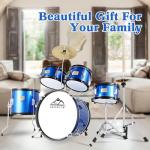 EASTROCK 5-Piece Kids Drum Set in Blue