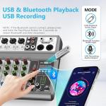 Aveek 5-Channel Bluetooth Audio Mixer for Musicians