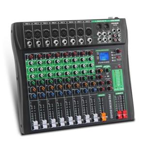MIZISNR 8-Channel DJ Mixer with Bluetooth and Reverb