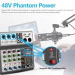 Aveek 5-Channel Bluetooth Audio Mixer for Musicians