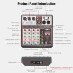 Aveek 5-Channel Bluetooth Audio Mixer for Musicians